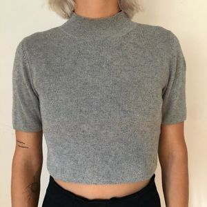 topshop mock neck crop top